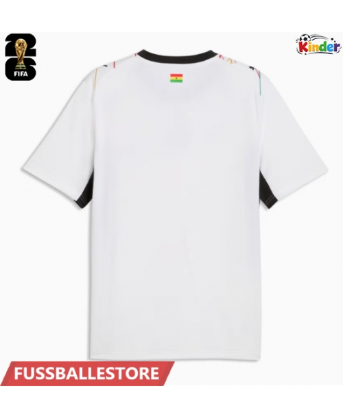 Günstige Ghana Heimtrikotsatz Kinder WM 2026 Kurzarm (+ Kurze Hosen)